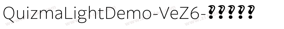 QuizmaLightDemo-VeZ6字体转换