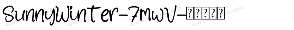 SunnyWinter-7mwV字体转换