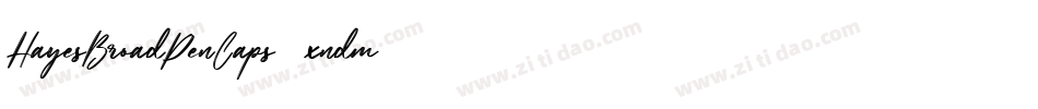 HayesBroadPenCaps-xndm字体转换