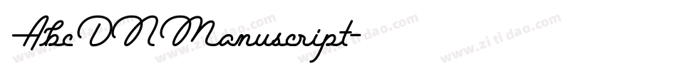 AbcDNManuscript字体转换
