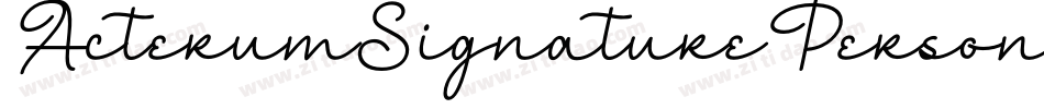 ActerumSignaturePersonalUse字体转换