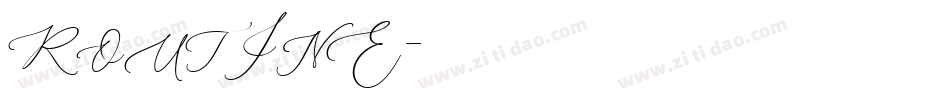 ROUTINE字体转换
