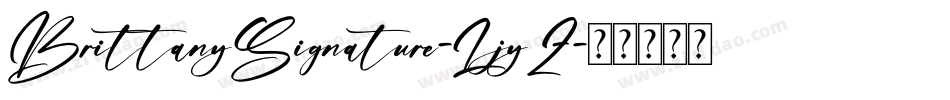 BrittanySignature-LjyZ字体转换