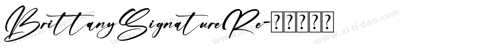 BrittanySignatureRe字体转换