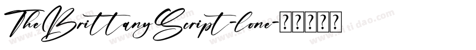 TheBrittanyScript-lone字体转换