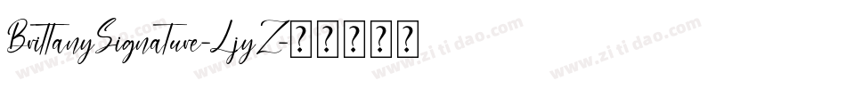 BrittanySignature-LjyZ字体转换