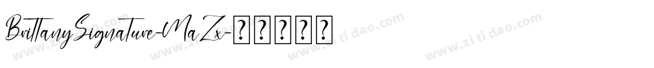BrittanySignature-MaZx字体转换