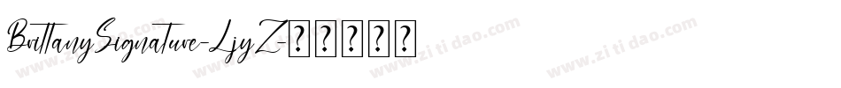 BrittanySignature-LjyZ字体转换