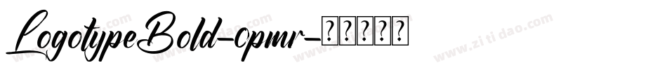 LogotypeBold-0pmr字体转换