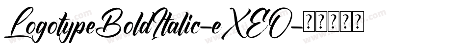 LogotypeBoldItalic-eXEO字体转换