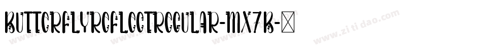 ButterflyReflectRegular-MX7B字体转换