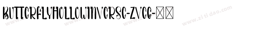 ButterflyHollowInverse-zVEG字体转换