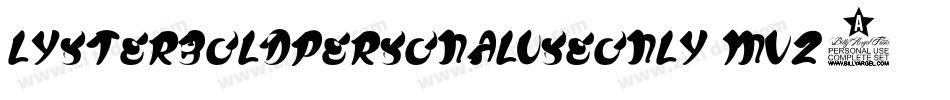 LysterBoldPersonalUseOnly-MVZ0B字体转换