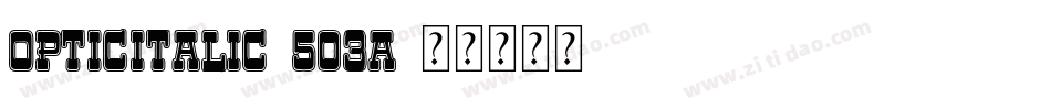 OpticItalic-503a字体转换