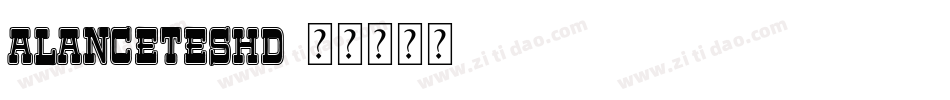 aLancetEShd字体转换