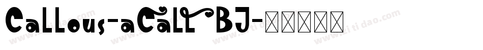 Callous-a0BJ字体转换
