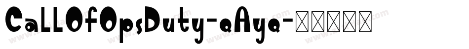 CallOfOpsDuty-qAyq字体转换