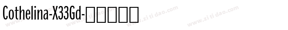 Cothelina-X33Gd字体转换