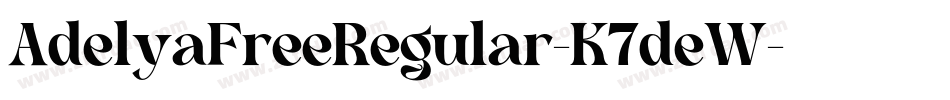 AdelyaFreeRegular-K7deW字体转换