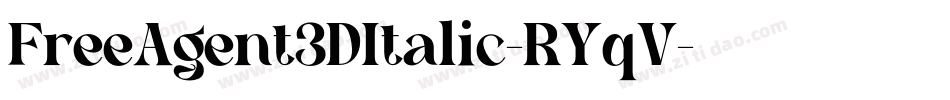 FreeAgent3DItalic-RYqV字体转换