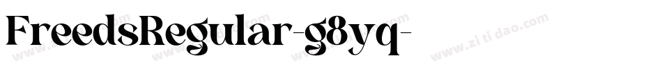 FreedsRegular-g8yq字体转换