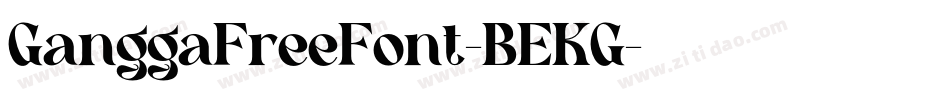 GanggaFreeFont-BEKG字体转换