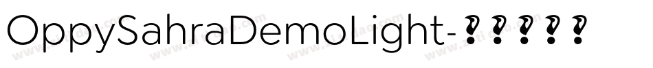 OppySahraDemoLight字体转换