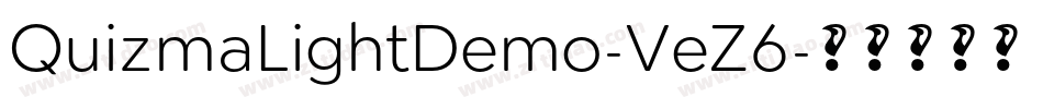 QuizmaLightDemo-VeZ6字体转换