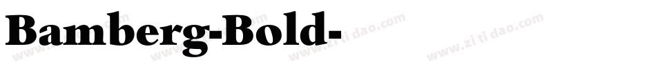 Bamberg-Bold字体转换