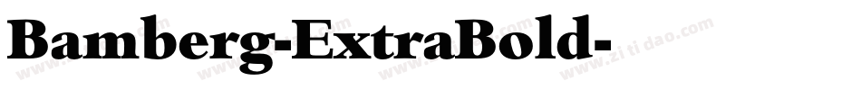 Bamberg-ExtraBold字体转换