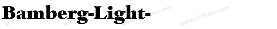 Bamberg-Light字体转换