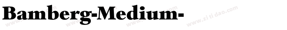 Bamberg-Medium字体转换