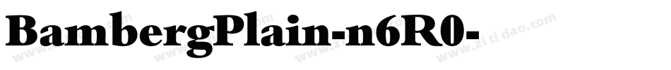 BambergPlain-n6R0字体转换