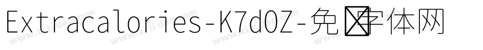 Extracalories-K7dOZ字体转换