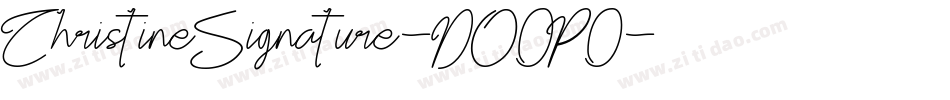 ChristineSignature-DO0P0字体转换
