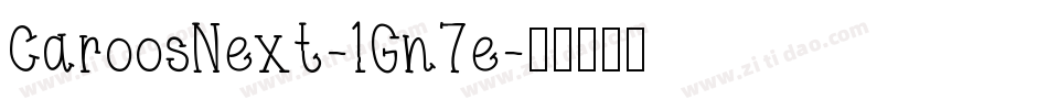 CaroosNext-1Gn7e字体转换