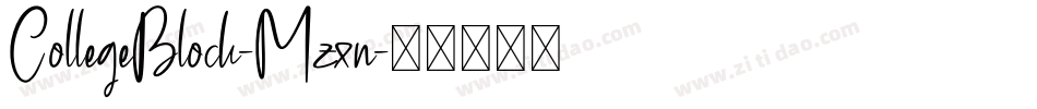 CollegeBlock-Mzxn字体转换