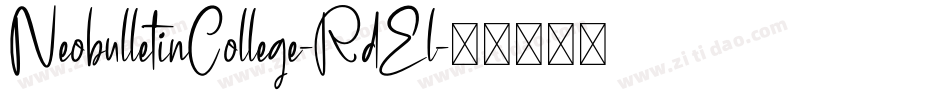 NeobulletinCollege-RdEl字体转换