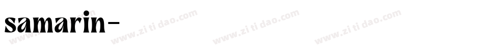 samarin字体转换