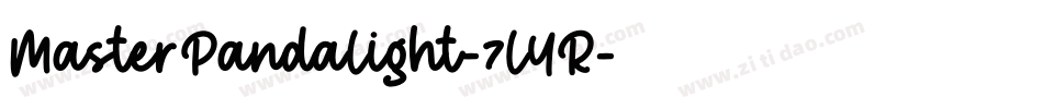 MasterPandaLight-7LYR字体转换