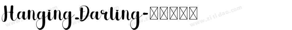 Hanging_Darling字体转换