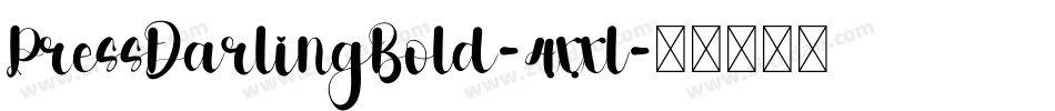 PressDarlingBold-4xxl字体转换
