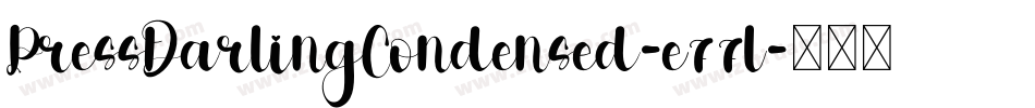 PressDarlingCondensed-e77l字体转换