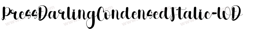 PressDarlingCondensedItalic-WDDG字体转换