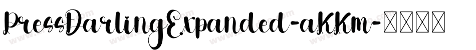 PressDarlingExpanded-aKKm字体转换