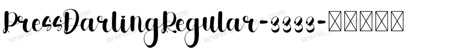 PressDarlingRegular-3333字体转换