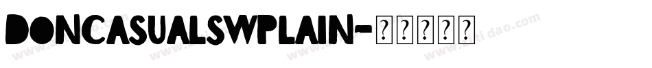 DonCasualSWPlain字体转换