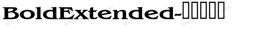 BoldExtended字体转换