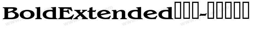 BoldExtended转换器字体转换 BoldExtended转换器字体转换