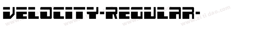 Velocity-Regular字体转换
